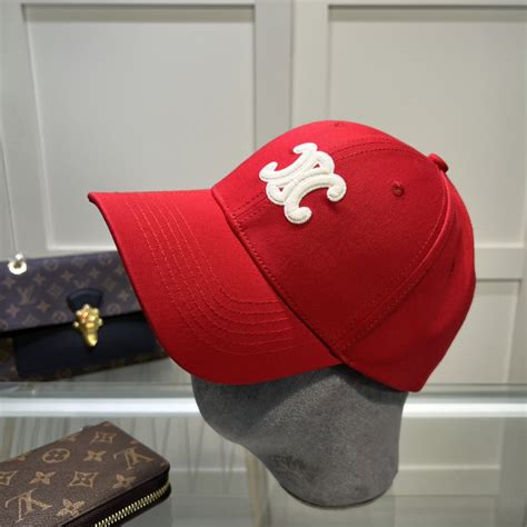 celine baseball cap red|Celine hats return policy.